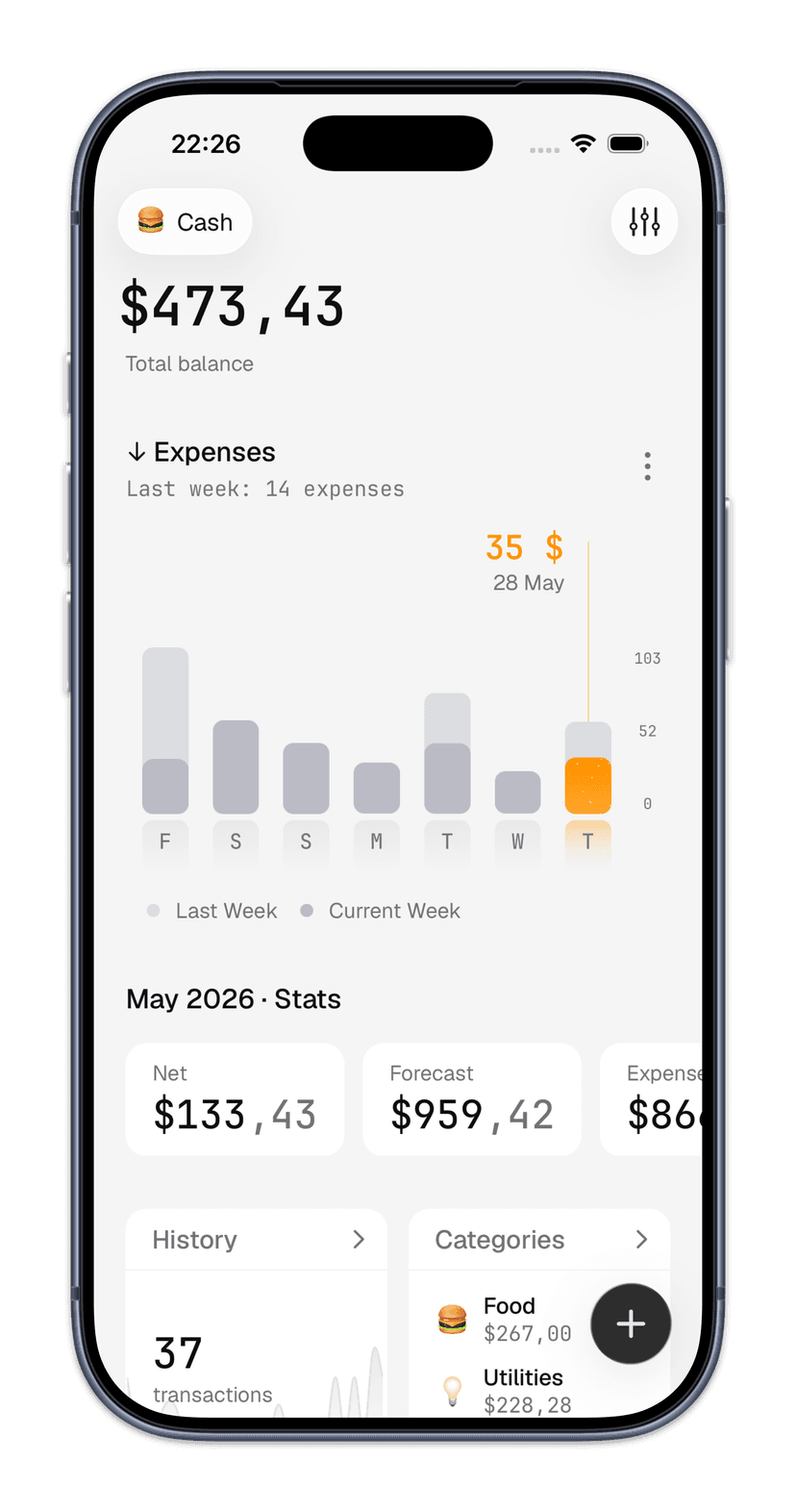 Goose expense tracker on iPhone